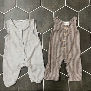 3-6 & 6-12 month unisex rompers